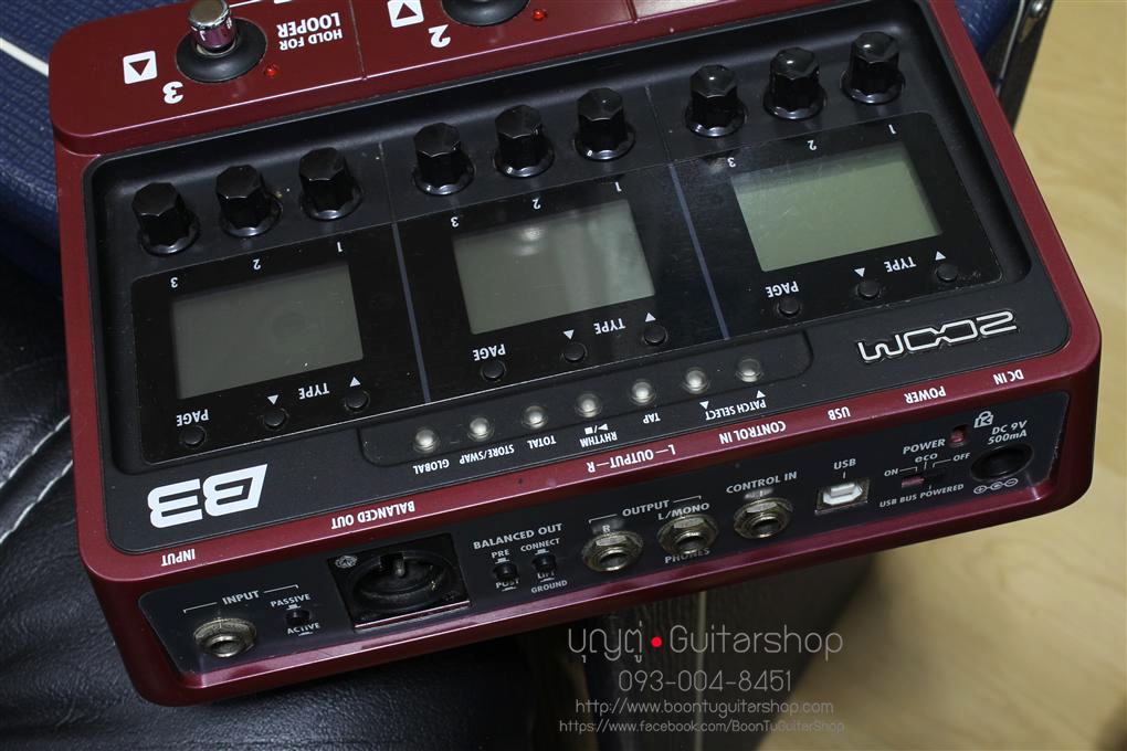 Zoom B3 Bass Effects Amp-Simulator Pedal : บุญตู่ Guitarshop