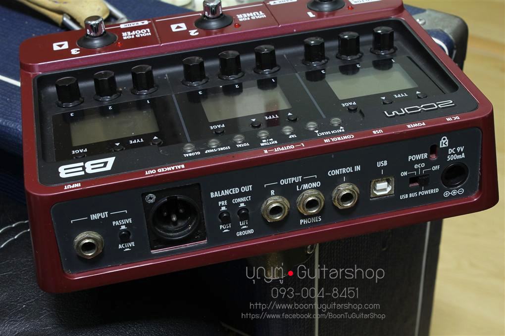 Zoom B3 Bass Effects Amp-Simulator Pedal : บุญตู่ Guitarshop